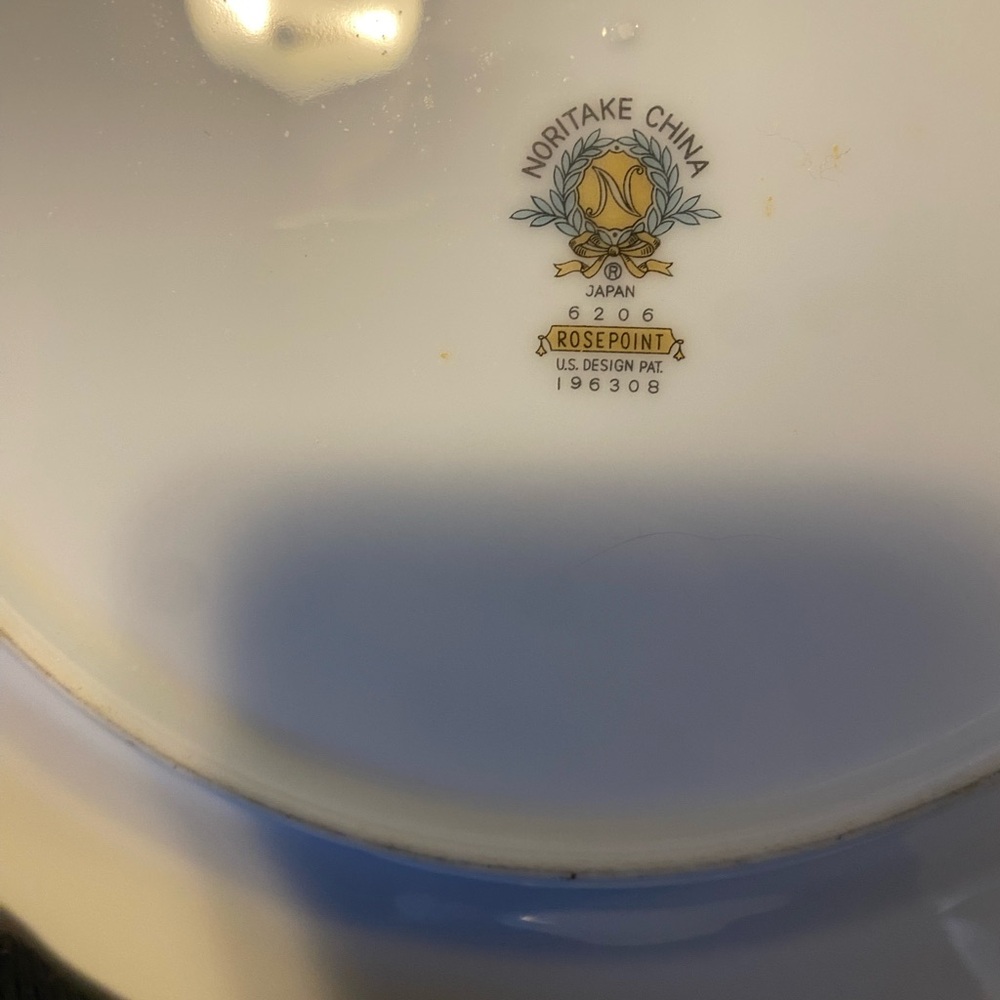 Set of 6 Noritake ROSEPOINT 6206 Dinner Plates - Picture 10 of 10
